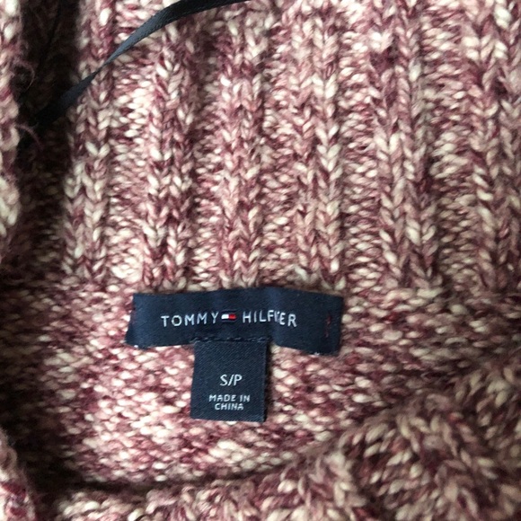 Tommy Hilfiger maroon salt and pepper sweater - Picture 5 of 7